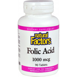 Natural Factors Folic Acid 1000 mg 90 tabs