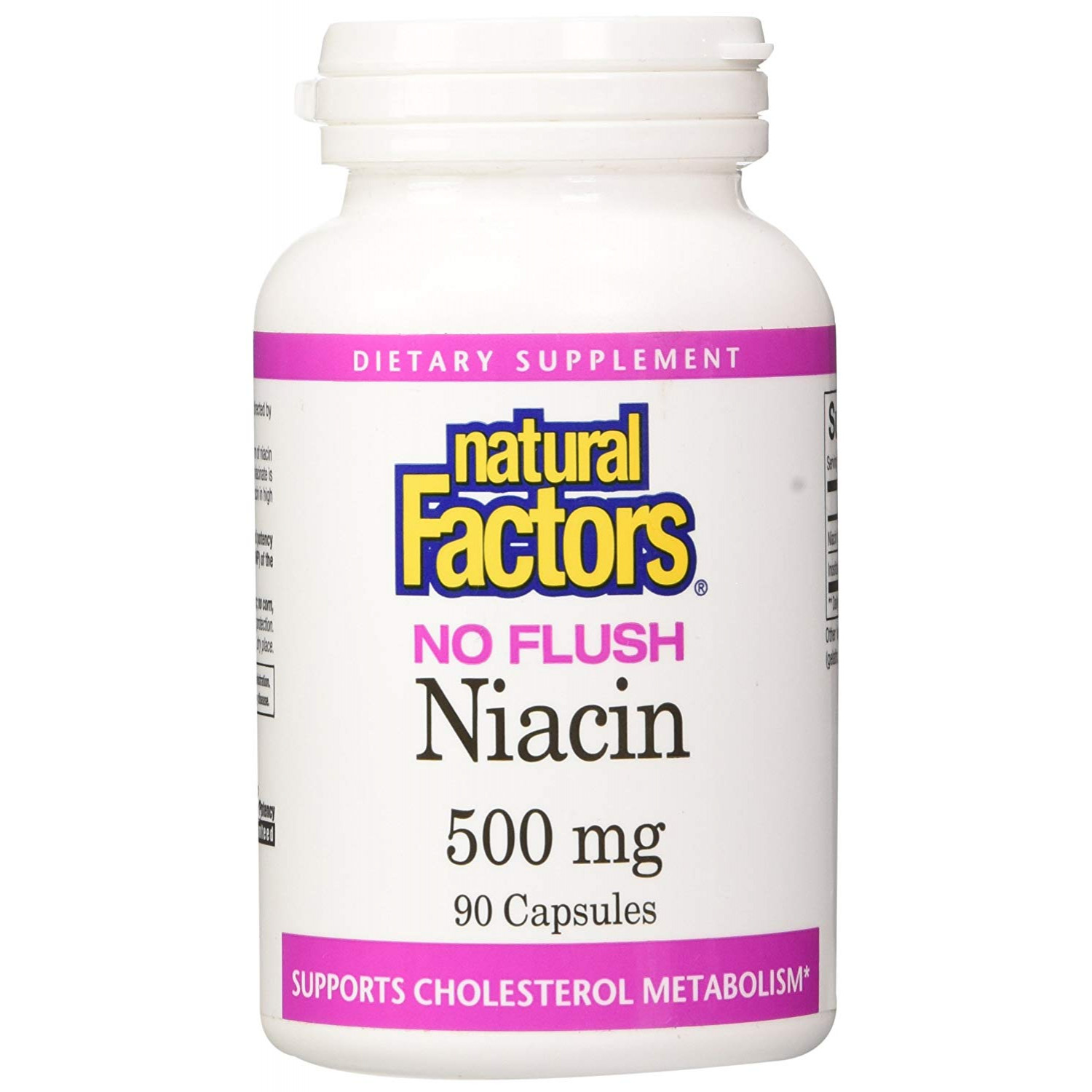 Natural Factors Vitamin B3 No Flush Niacin 500 mg 90 tabs - зображення 1