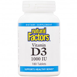 Natural Factors Vitamin D3 1000 IU 180 tabs