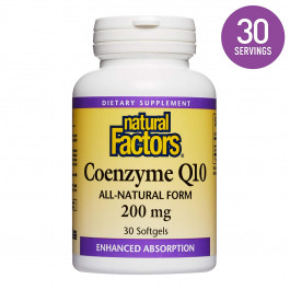   Natural Factors Coenzyme Q10 200 mg 30 caps