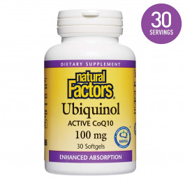   Natural Factors Ubiquinol Active CoQ10 100 mg 30 caps