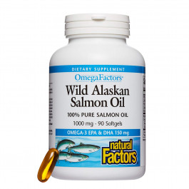   Natural Factors Wild Alaskan Salmon Oil 1000 mg 90 caps