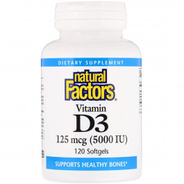 Natural Factors Vitamin D3 5000 IU 120 caps