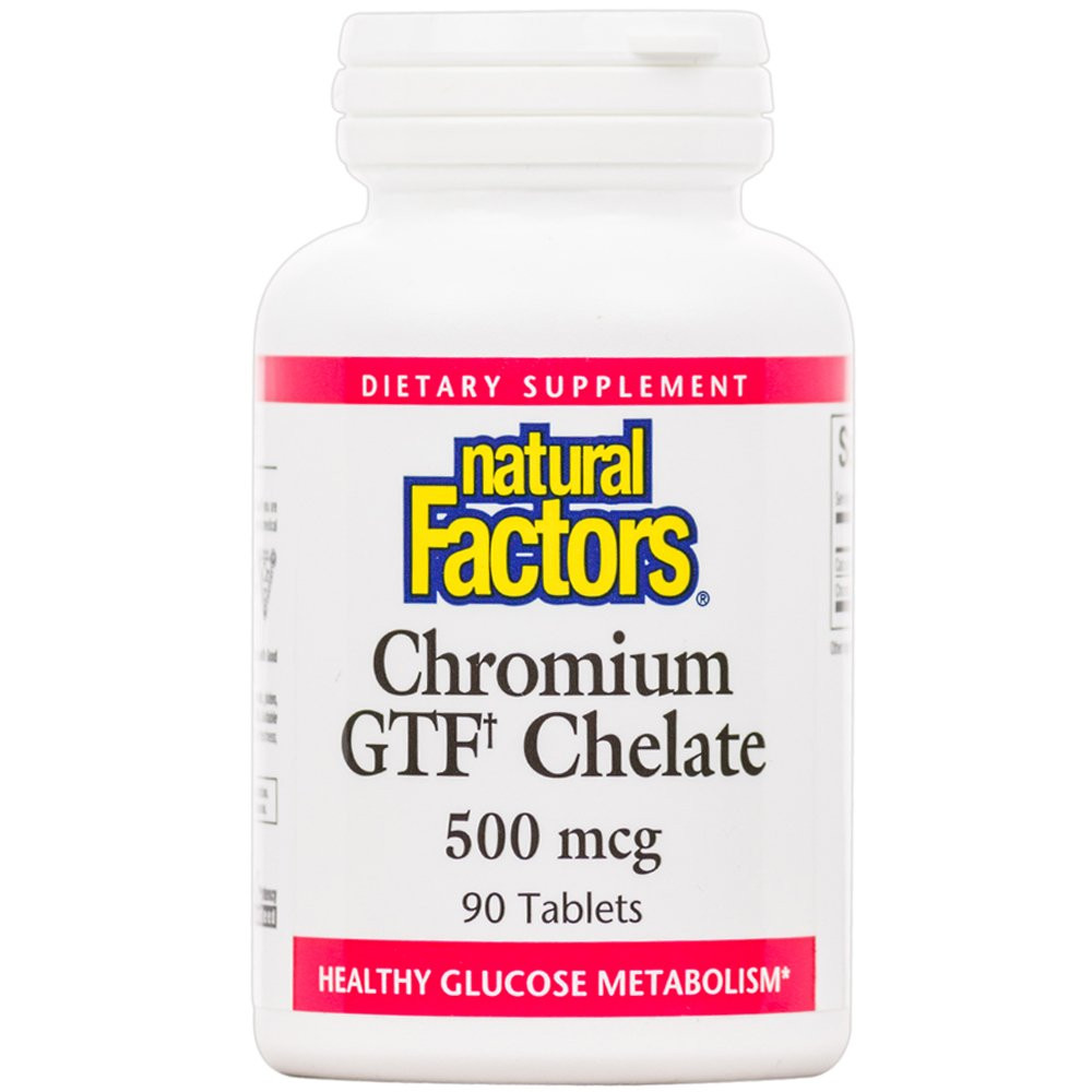 Natural Factors Chromium GTF Chelate 500 mg 90 tabs - зображення 1