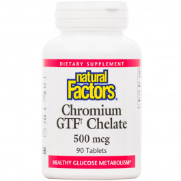   Natural Factors Chromium GTF Chelate 500 mg 90 tabs