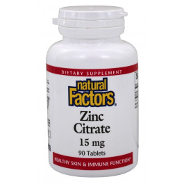 Natural Factors Zinc Citrate 15 mg 90 tabs