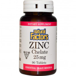 Natural Factors Zinc Chelate 25 mg 90 tabs