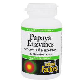 Natural Factors Papaya Enzymes Chewable 120 tabs