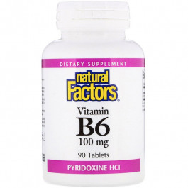 Natural Factors Vitamin B6 Pyridoxine HCL 100 mg 90 tabs