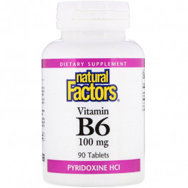   Natural Factors Vitamin B6 Pyridoxine HCL 100 mg 90 tabs