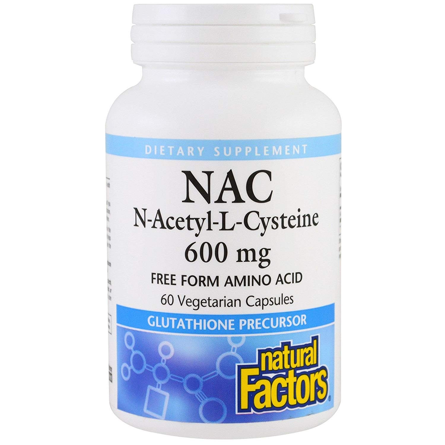 Natural Factors NAC /N-Acetyl-L-Cysteine/ 600 mg 60 caps - зображення 1
