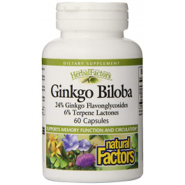 Natural Factors Ginkgo Biloba 60 mg 60 caps
