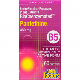 Natural Factors BioCoenzymated Pantethine 450 mg 60 caps