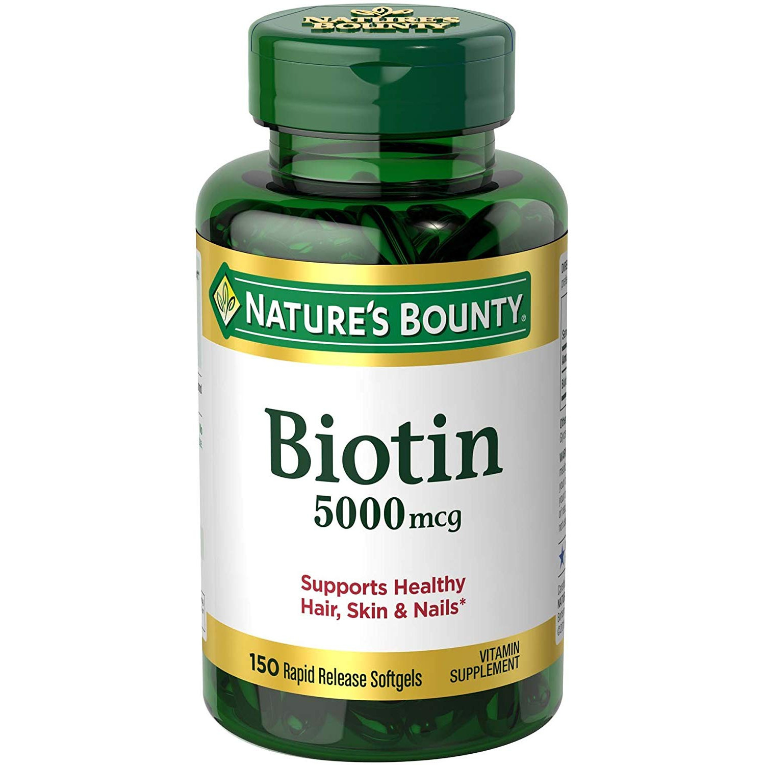 Nature's Bounty Biotin 5,000 mcg 150 caps - зображення 1