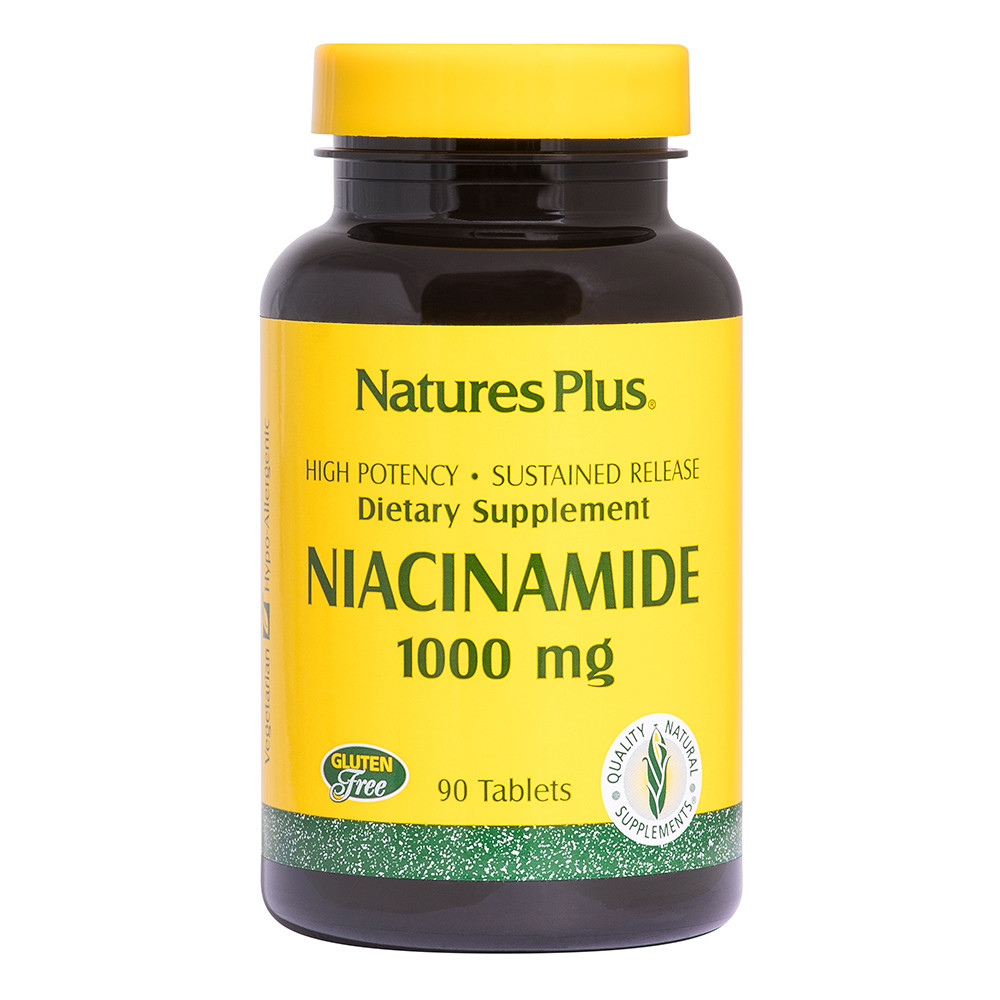 Nature's Plus Niacinamide 1000 mg /Vitamin B-3/ 90 tabs - зображення 1