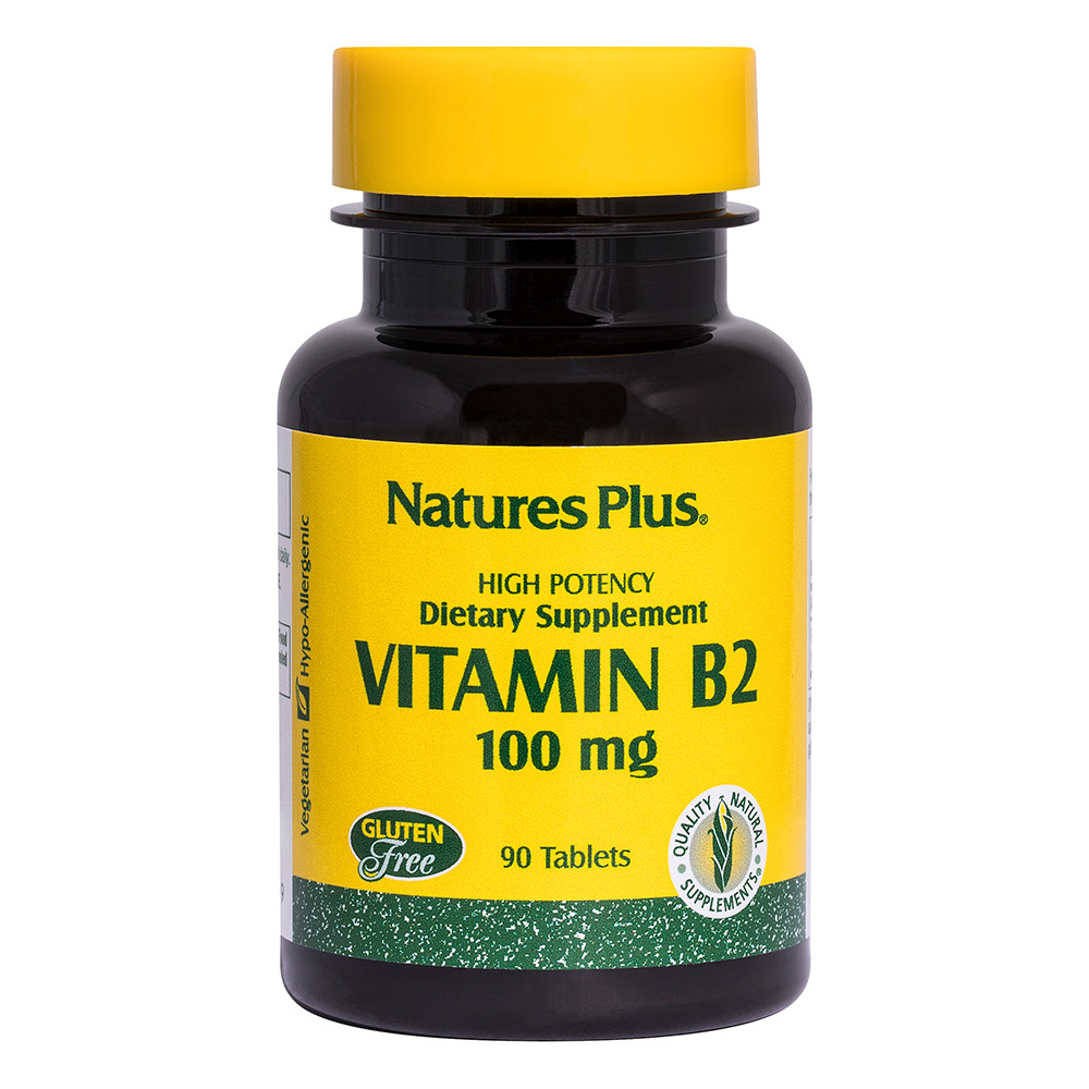 Nature's Plus Vitamin B-2 100 mg /Riboflavin/ 90 tabs - зображення 1