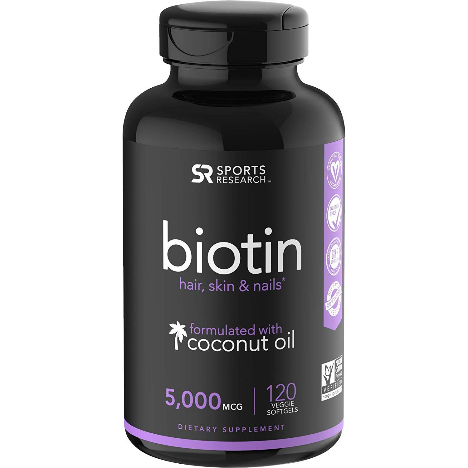 Sports Research Biotin 5,000 mcg 120 caps - зображення 1