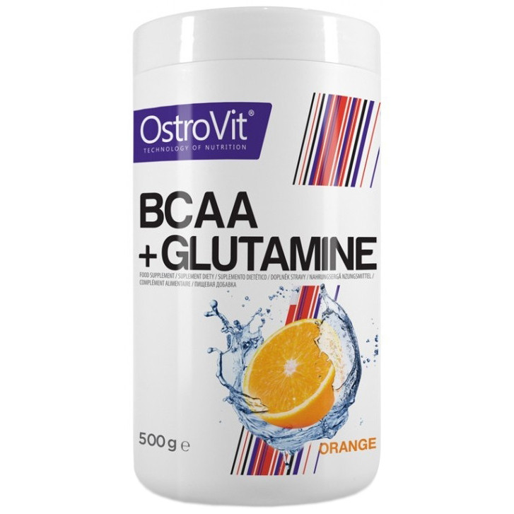 OstroVit BCAA + Glutamine 500 g /50 servings/ Orange - зображення 1