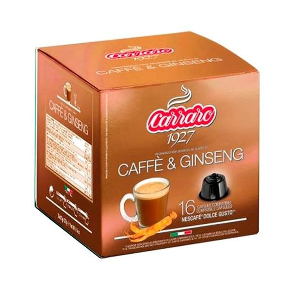 Carraro Caffe & Ginseng Dolce Gusto в капсулах 16 шт - зображення 1