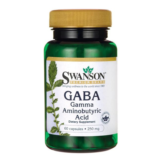 Swanson GABA Gamma Aminobutyric Acid 250 mg 60 caps - зображення 1
