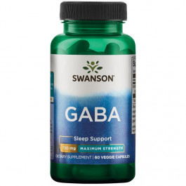 Swanson GABA - Maximum Strength 750 mg 60 caps