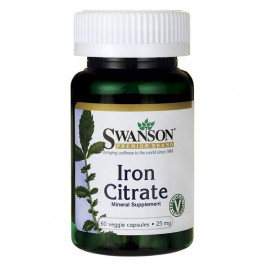 Swanson Iron Citrate 25 mg 60 caps