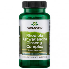 Swanson Rhodiola Ashwagandha Ginseng Complex 60 caps