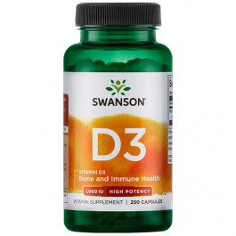 Swanson Vitamin D3 - Higher Potency 1,000 IU /25 mcg/ 250 caps