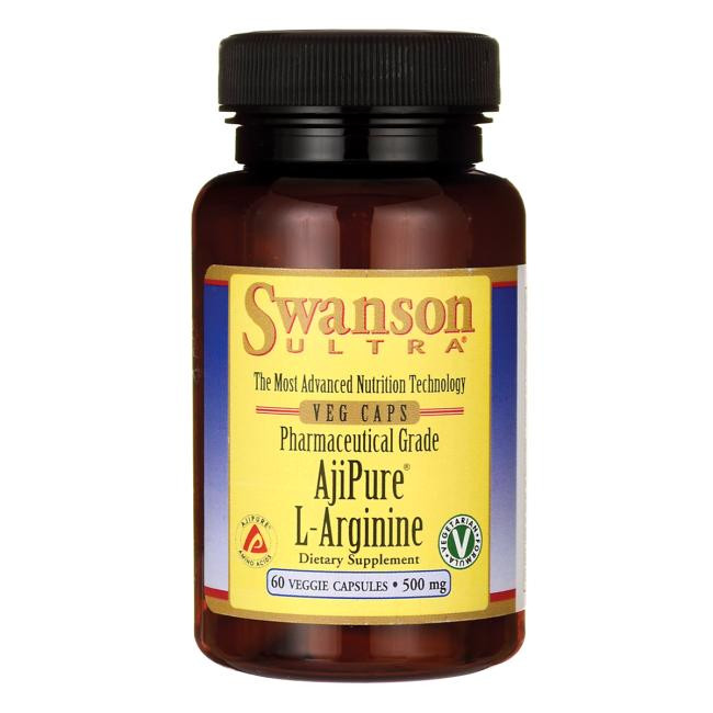 Swanson AjiPure L-Arginine - Pharmaceutical Grade 500 mg 60 caps - зображення 1