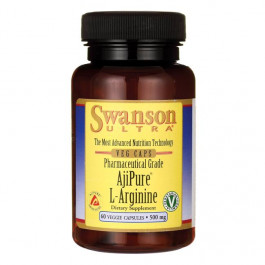 Swanson AjiPure L-Arginine - Pharmaceutical Grade 500 mg 60 caps
