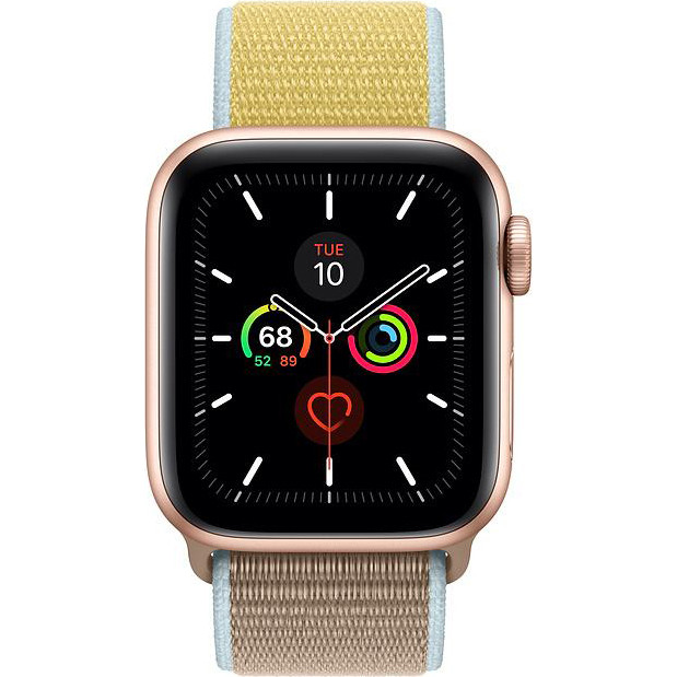 Apple Watch Series 5 40mm Gold Aluminium w. Camel Sport L. (MWTU2) - зображення 1