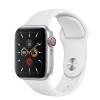 Apple Watch Series 5 GPS + LTE 40mm Silver Case w. White Sport Band (MWWN2) - зображення 2