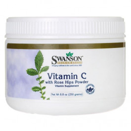 Swanson Vitamin C with Rose Hips Powder 250 g /200 servings/ Unflavored