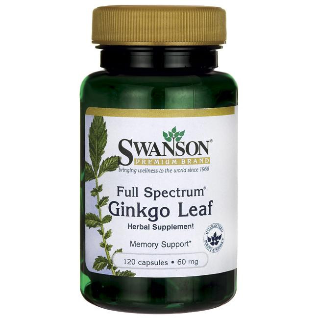 Swanson Full-Spectrum Ginkgo Leaf 60 mg 120 caps - зображення 1