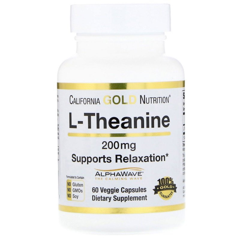 California Gold Nutrition L-Theanine 200 mg 60 caps - зображення 1