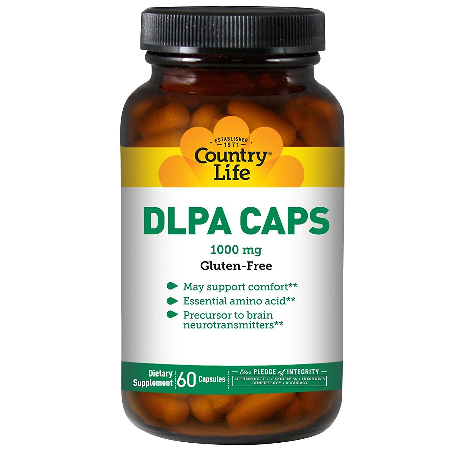 Country Life DLPA /DL-Phenylalanine/ 1000 mg 60 caps - зображення 1