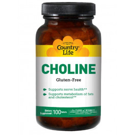 Country Life Choline 650 mg 100 tabs