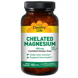 Country Life Chelated Magnesium 250 mg 180 tabs
