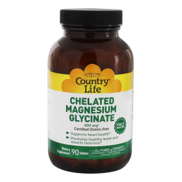 Country Life Chelated Magnesium Glycinate 400 mg 90 tabs