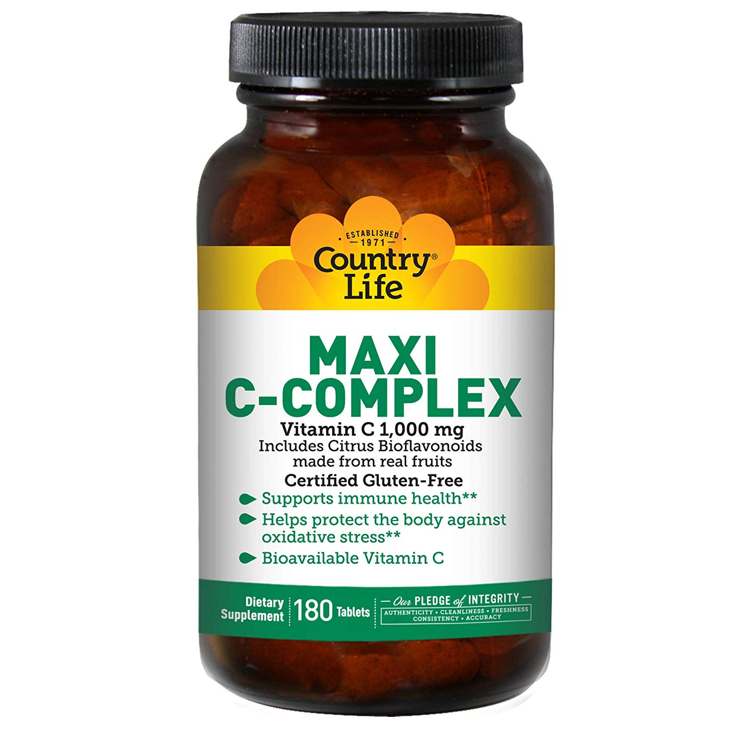 Country Life Maxi C-Complex 180 tabs - зображення 1