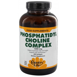   Country Life Phosphatidyl Choline Complex 1,200 mg 200 caps