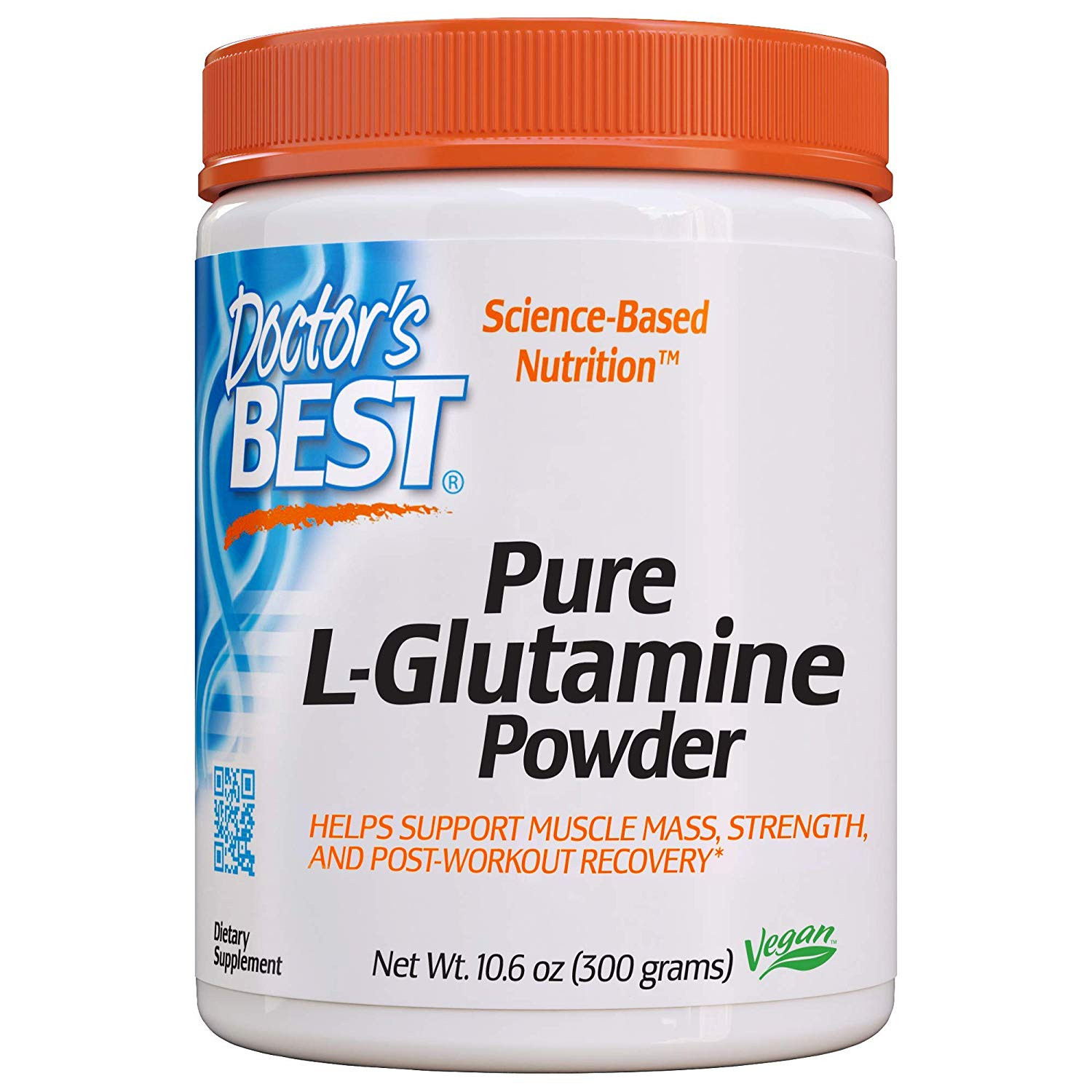 Doctor's Best Pure L-Glutamine Powder 300 g /60 swrvings/ Unflavored - зображення 1