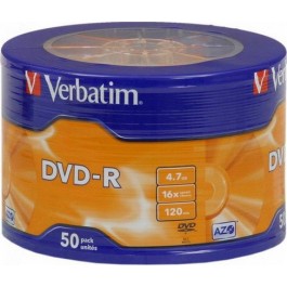   Verbatim DVD-R 4,7GB 16x Spindle Packaging 50шт (43731)