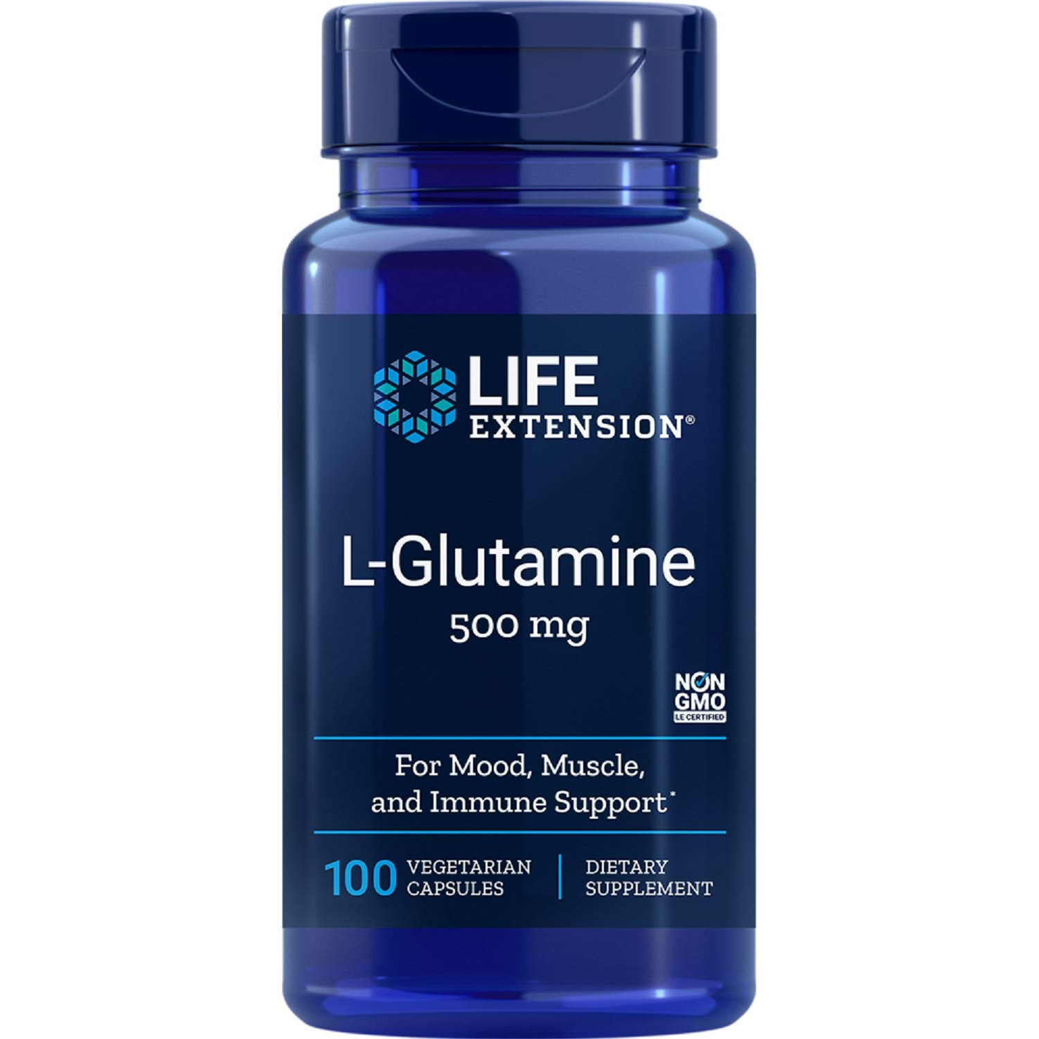 Life Extension L-Glutamine 500 mg 100 caps - зображення 1