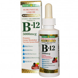 Nature's Bounty Vitamin B-12 5000 mcg Liquid 59 ml /59 servings/ Berry