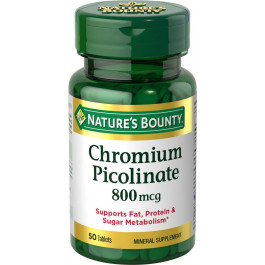 Nature's Bounty Mega Chromium Picolinate 800 mcg 50 tabs