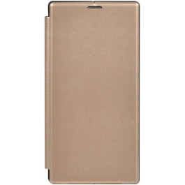 TOTO Book Rounded Leather Case Samsung Galaxy Note 10+ Gold