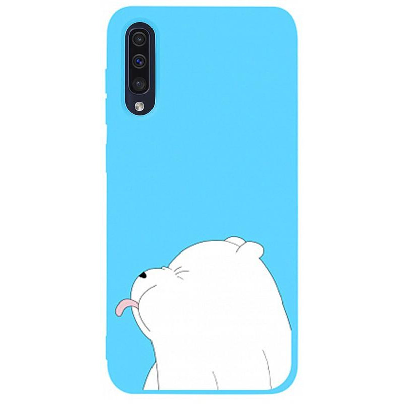 TOTO Matt TPU 2mm Print Case Samsung Galaxy A30s/A50/A50s #57 Bear Tongue Sky Blue - зображення 1