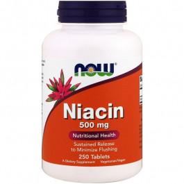 Now Niacin 500 mg /Vitamin B-3/ 250 tabs