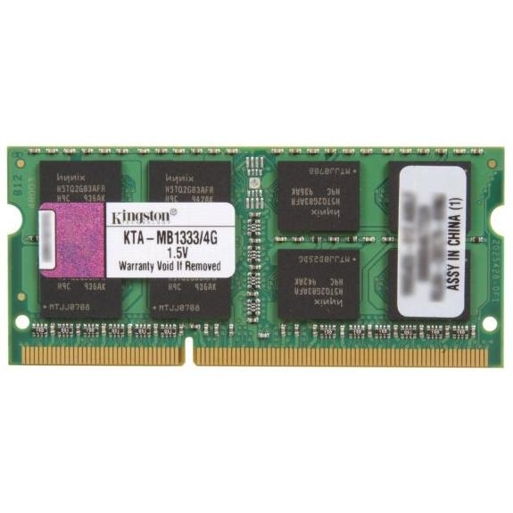 Kingston 4 GB SO-DIMM DDR3 1333 MHz (KTA-MB1333/4G) - зображення 1